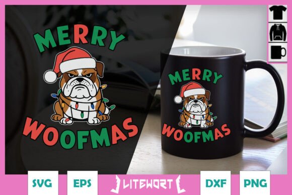 Christmas Bulldog Puns Funny SVG Graphics and Crafts