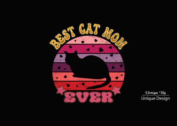 Retro Cat PNG Sublimation Design: Graphics and T-Shirt Designs for Bloggers