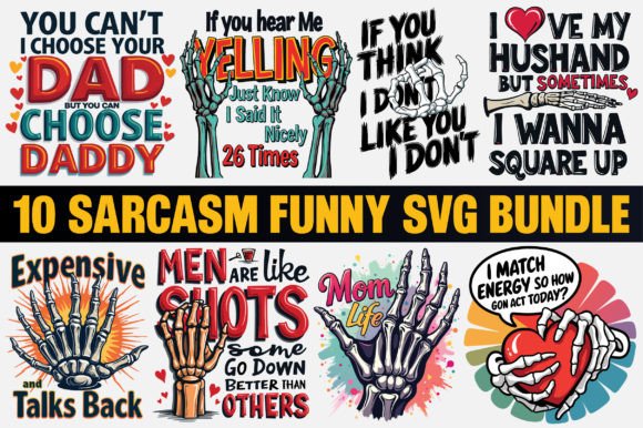 Sarcasm Funny SVG Bundle Review for Graphics and Crafts